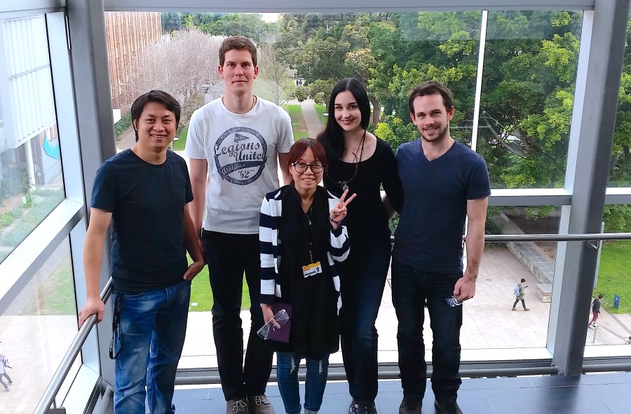 September 2015: Vinh, Marcus, Uyen, Demelza, Reece (left to right)